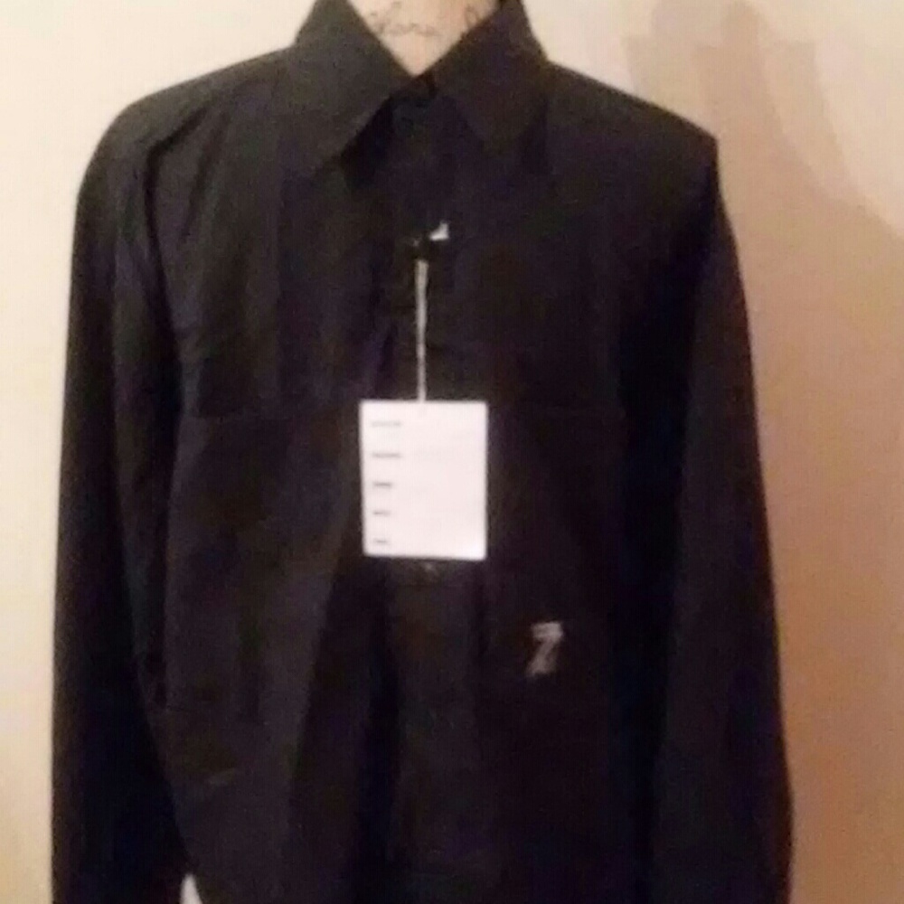 Zodum Black Long Sleeve Dress Shirt